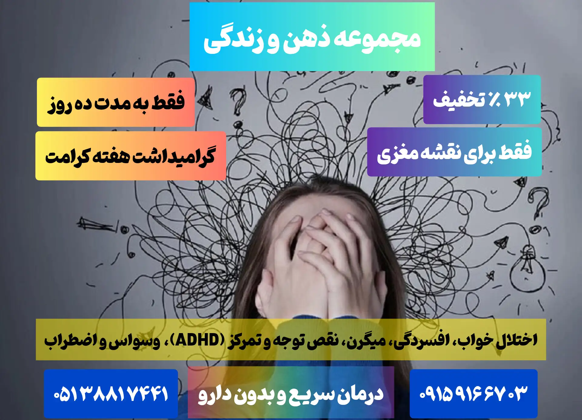تخفیف تقشه مغزی به مناسیت دهه کرامت